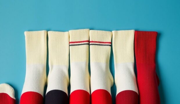 Носки с рядами: композиция стиля